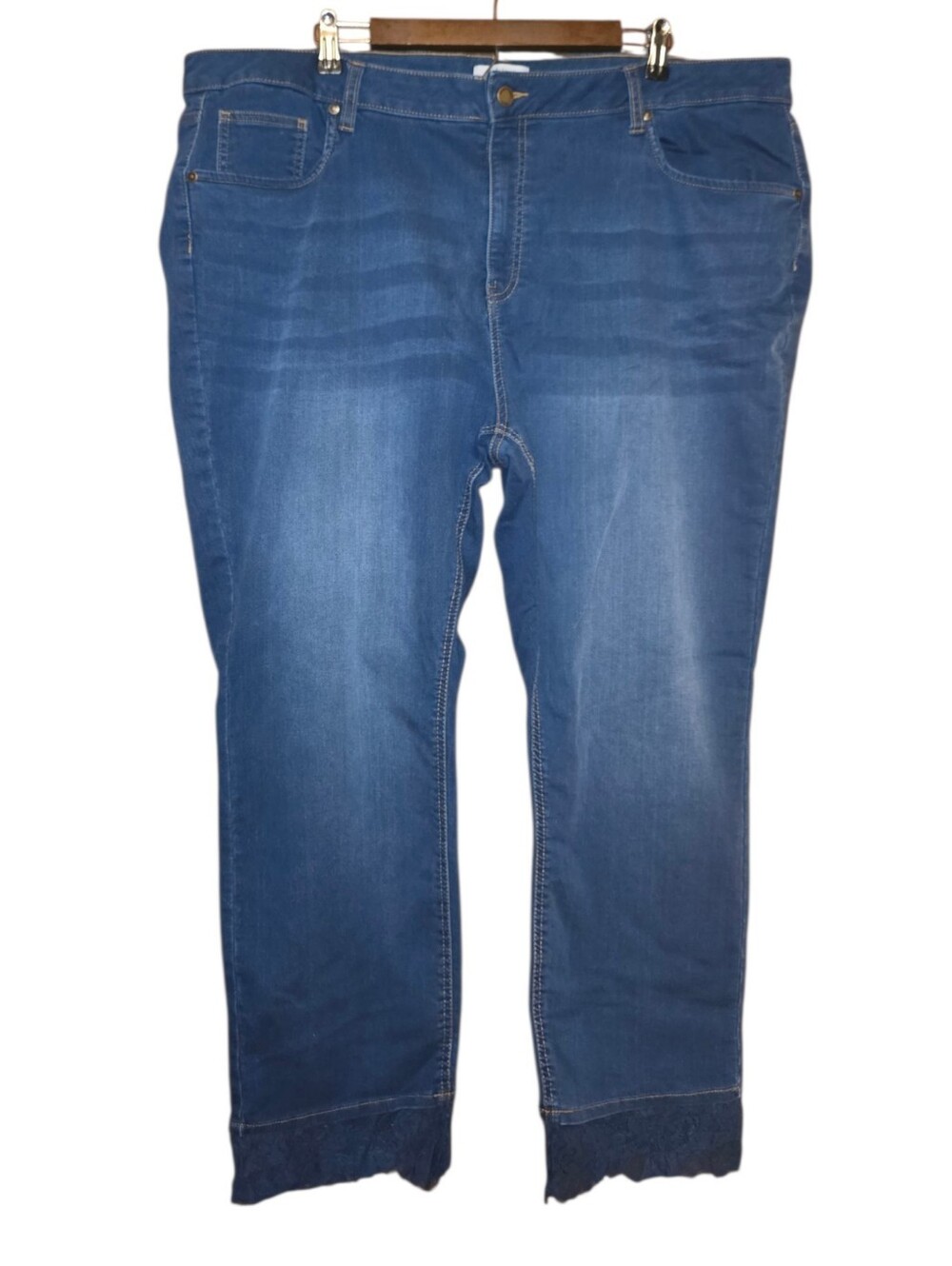 Haute Hippie Lace Hem Jeans
